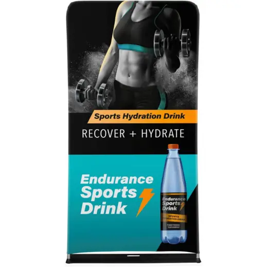 Double Sided Fabric Tube System Display - 1.2m Branded Front